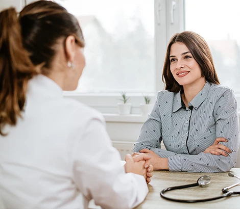 Female doctor consulting with a patient in a medical office